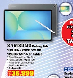 Samsung Galaxy Tab S10 Ultra SM-X920 512 GB 14.6' Tablet