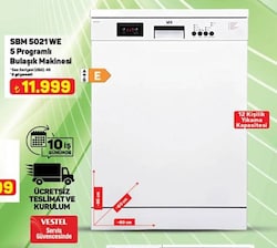Seg SBM 5021 WE 5 Programlı Bulaşık Makinesi