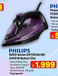 Philips 5000 Series DST5030/80 2400 W Buharlı Ütü
