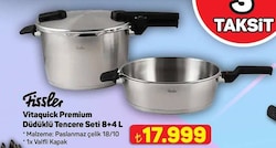 Fissler Vitaquick Premium 8 lt + 4 lt Düdüklü Tencere