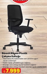 Bürosit Rhyme Plastik Ayaklı Kumaş Çalışma Koltuğu