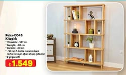 Peka 5 Raflı Çok Amaçlı Dekoratif Kitaplık Safir Meşe