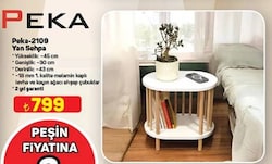 Peka Zigon Yan Sehpa Beyaz