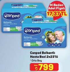 Canped Belbantlı Hasta Bezi Orta 23'lü x2
