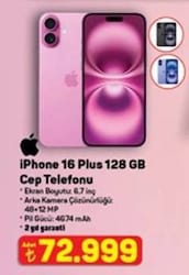 iPhone 16 Plus 128 GB Pembe Fiyatları, Özellikleri ve Yorumları