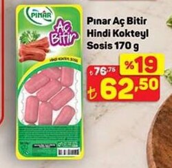 Pınar Aç Bitir Hindi Kokteyl Sosis 170 g