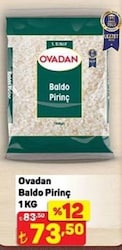 Ovadan Baldo Pirinç 1 kg 