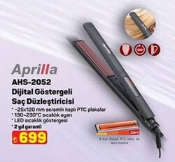 Aprilla AHS-2052 Dijital Göstergeli Saç Düzleştiricisi