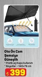 Piranha Oto Ön Cam Şemsiye Güneşlik