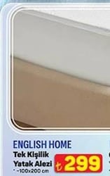 English Home Tek Kişilik Yatak Alezi