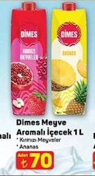 Dimes Meyve Aromalı İçecek 1 l Çeşitleri