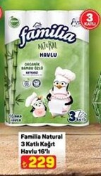 Familia Natural 3 Katlı Kağıt Havlu 16'lı