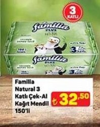 Familia Natural 3 Katlı Çek-Al Kağıt Mendil 150'li