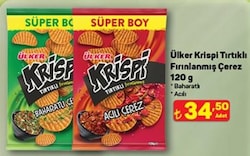 Ülker Krispi Tırtıklı Fırınlanmış Çerez 120 g Çeşitleri