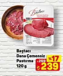 Baştacı Dana Çemensiz Pastırma 120 g