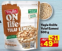 Yayla Onlife Yulaf Ezmesi 500 g