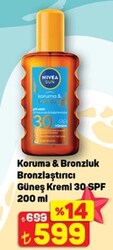 Nivea Koruma & Bronzluk Bronzlaştırıcı Güneş Kremi 30 SPF 200 ml