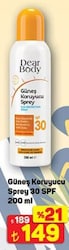 Dear Body Güneş Koruyucu Sprey 30 SPF 200 ml