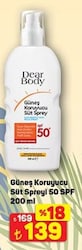Dear Güneş Süt Spreyi 50 SPF 200 ml