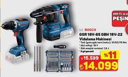 Bosch GSR 18V-65 GBH 18V-22 Vidalama Makinesi
