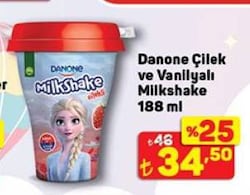Danone Çilek ve Vanilyalı Milkshake 188 ml