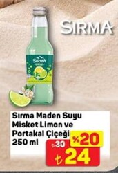Sırma Maden Suyu Misket Limon ve Portakal Çiçeği 250 ml 