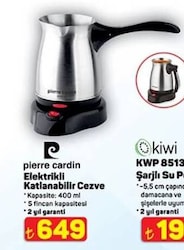 Pierre Cardin Elektrikli Katlanabilir Cezve