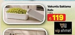 Vip Ahmet Vakumlu Saklama Kabı 1.5 l