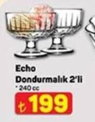 Paşabahçe Echo Dondurmalık 2'li 240 cc