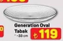 Paşabahçe Generation Oval Tabak 33 cm