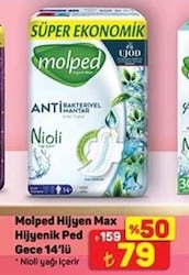 Molped Hijyen Max Hijyenik Ped Gece 14'lü
