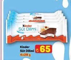 Kinder Süt Dilimi 4x28 g