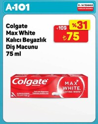 Colgate Max White Kalıcı Beyazlık Diş Macunu 75 ml 