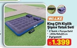 Walke King Çift Kişilik Şişme Yatak Seti