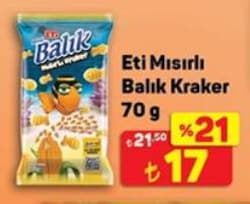 Eti Mısırlı Balık Kraker 70 g
