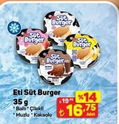 Eti Süt Burger 35 g Çeşitleri