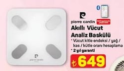 Pierre Cardin Akıllı Vücut Analiz Baskülü