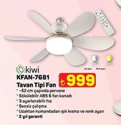Kiwi KFAN-7681 Tavan Tipi Fan