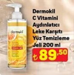 Dermokil C Vitamini Aydınlatıcı Leke Karşıtı Yüz Temizleme Jeli 200 ml