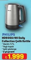 Philips HD9350/90 Daily Collection Çelik Kettle 1,7 l