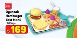 Mgs Oyuncak Hamburger Tost Menü 6 Parça