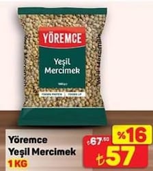 Yöremce Yeşil Mercimek 1 kg
