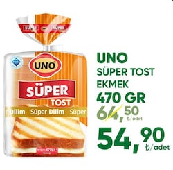 Uno Süper Tost Ekmeği 470 gr