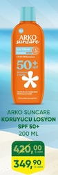 Arko Suncare Çok Yüksek Korumalı 200 ml 50 Faktör Güneş Losyonu