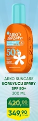 Arko Suncare Çok Yüksek Korumalı 200 ml 50 Faktör Güneş Spreyi