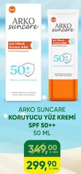Arko Suncare Çok Yüksek Korumalı 50 ml 50 Faktör Yüz Güneş Kremi