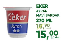 Eker Ayran Mavi Bardak 270 ml