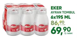 Eker 195 ml 6'lı Tombul Ayran