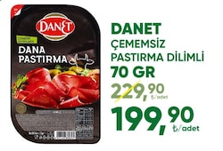 Danet Çemensiz Dana Pastırma 70 gr
