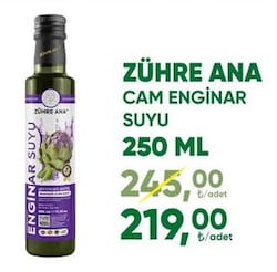 Zühre Ana Cam Enginar Suyu 250 ml